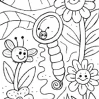 The Curious Caterpillar’s Quest Coloring Page