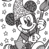 Mickey Mouse’s Starry Art Extravaganza Coloring Page
