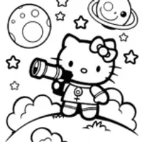 Hello Kitty explores the starry cosmos