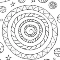 Galactic Journey Mandala Coloring Page