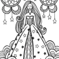 The Princess of Dreams Coloring Page