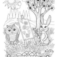 Springtime Artistry Coloring Page