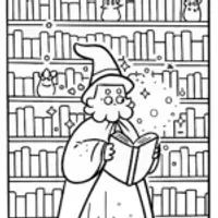 Bowser’s Magical Library Coloring Page