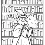 Bowser’s Magical Library Coloring Page