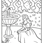 Belle’s Secret Garden Coloring Page