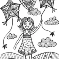Barbie’s Dreamy Sky Adventure Coloring Page