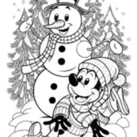 Goofy and Pluto’s Christmas Adventure Coloring Page