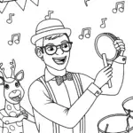 Blippi’s Magical Music Festival Coloring Page