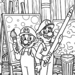 Mario and Luigi’s Art Adventure Coloring Page