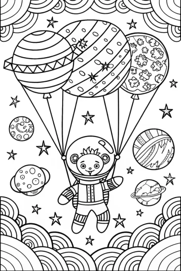 A coloring page of Bowser the Galactic Explorer Coloring Page