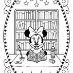 Minnie Mouse’s Enchanted Bookmark Adventure Coloring Page