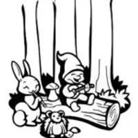 Gnome’s Woodland Band Coloring Page