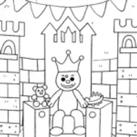 Huggy Wuggy’s Enchanted Toy Castle Coloring Page