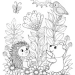 Rainbow Friends’ Garden of Joy Coloring Page