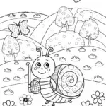 Silly Snail Sammy’s Garden Adventure Coloring Page