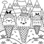 Ice Cream Galaxy Quest Coloring Page