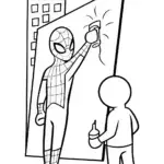 Miles Morales creating vibrant street art