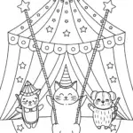 Squishmallow Circus Adventure Coloring Page