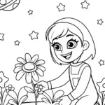 Gabby’s Galactic Garden Coloring Page