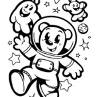JJ the cheerful astronaut in space