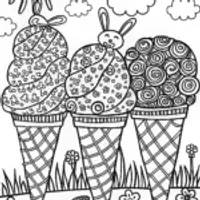 The Enchanted Ice Cream Garden Coloring Page