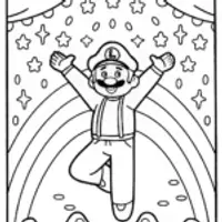 Mario’s Magical Mushroom Ballet Coloring Page