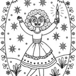 Mirabel’s Magical Candlelight Dance Coloring Page