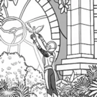 Miles Morales in the Tech Jungle Coloring Page