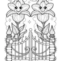Flower Guardians at the Enchanted Gate