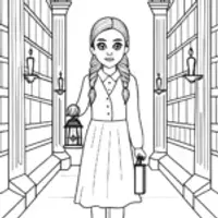 Wednesday Addams in a Maze