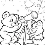 Care Bears Stargazing Adventure Coloring Page