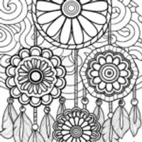 Floral Dreamcatcher Coloring Page