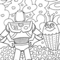 Buzz Lightyear’s Galactic Quest Coloring Page