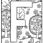 Adventurous Letter ‘F’ Coloring Page