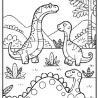 Dino Yoga Retreat Coloring Page