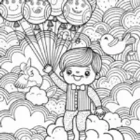 JJ’s Balloon Adventure Coloring Page