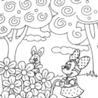 Minnie Mouse’s Garden Dreamscape Coloring Page
