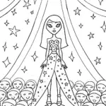 Bratz Dolls Galactic Fashion Show Coloring Page