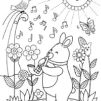 Rainbow Friends Garden Concert Coloring Page
