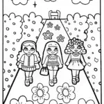 Bratz Dolls Whimsical Fashion Parade Coloring Page