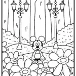 Mickey Mouse in the Magical Garden Quest Coloring Page