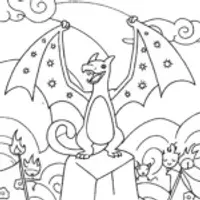 Charizard’s Victory Dance Coloring Page