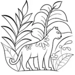 The Guardian of the Enchanted Jungle Coloring Page