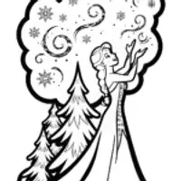Elsa’s Enchanted Ice Realm Coloring Page