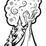 Elsa’s Enchanted Ice Realm Coloring Page