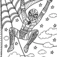 Miles Morales Dream Web Coloring Page