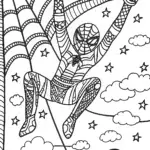 Miles Morales Dream Web Coloring Page