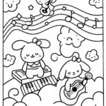 Cinnamoroll’s Cloudy Music Journey Coloring Page