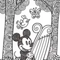 Mickey Mouse’s Magical Music Garden Coloring Page