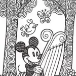 Mickey Mouse’s Magical Music Garden Coloring Page